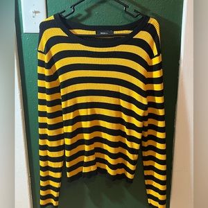 Yellow striped sweater
